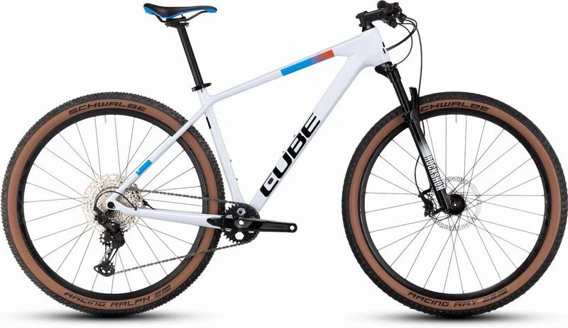 Cube Reaction C:62 Pro MTB-Hardtail Diamant 29" white´n´blue´n´red