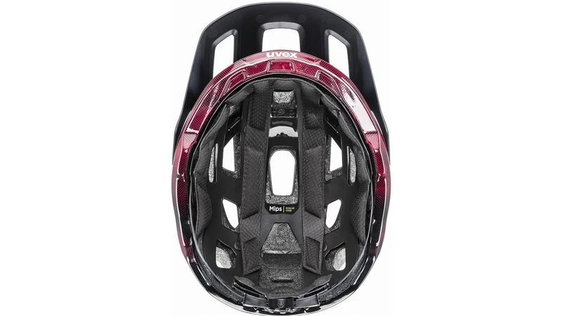 Uvex React Mips MTB-Helm black-ruby red matt