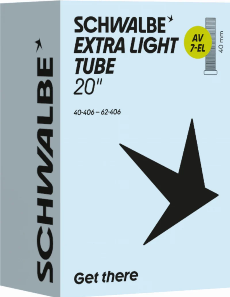 Schwalbe Extra Light Schlauch 20" NR. 7-EL schwarz ETRTO 40/60-406