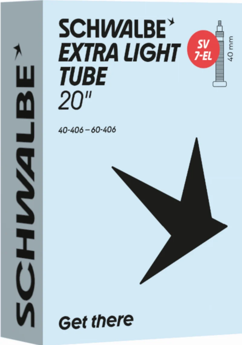 Schwalbe Extra Light Schlauch 20" NR. 7-EL schwarz ETRTO 40/60-406