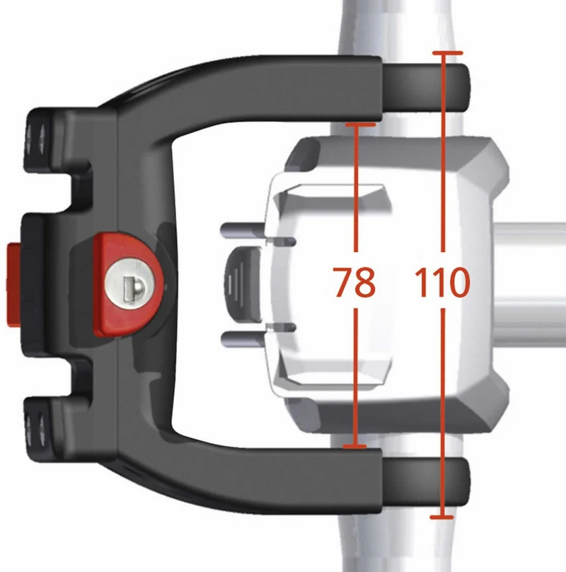 KLICKfix Lenkeradapter E-Lenkerhalter mit Schloss für E-Bike