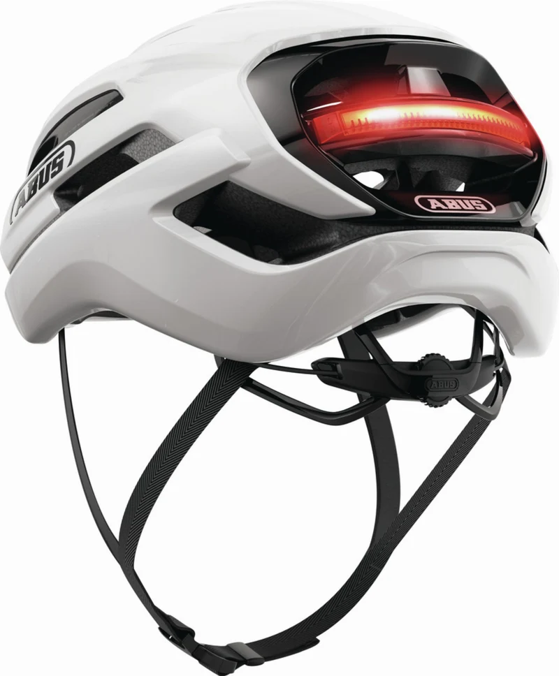 Abus Taipan LED Rennrad-Helm shiny white