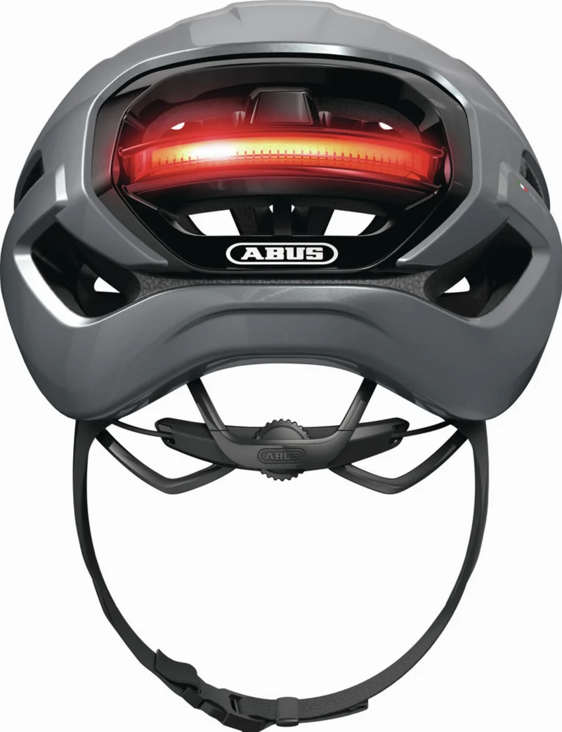 Abus Taipan LED Rennrad-Helm graphite silver