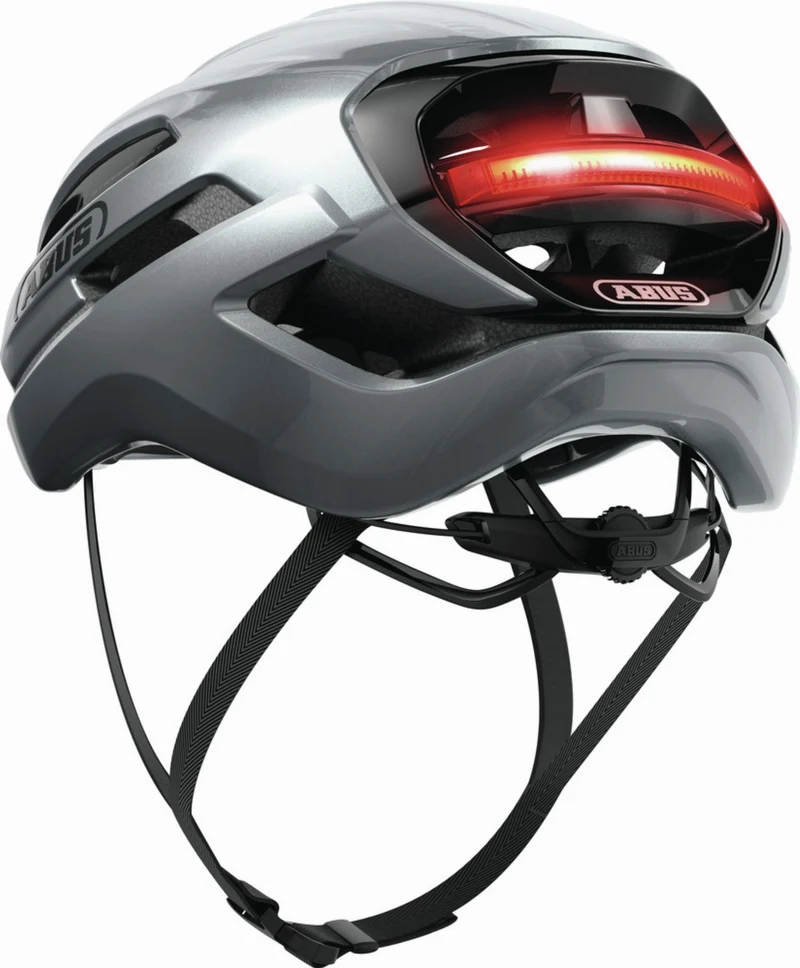 Abus Taipan LED Rennrad-Helm graphite silver