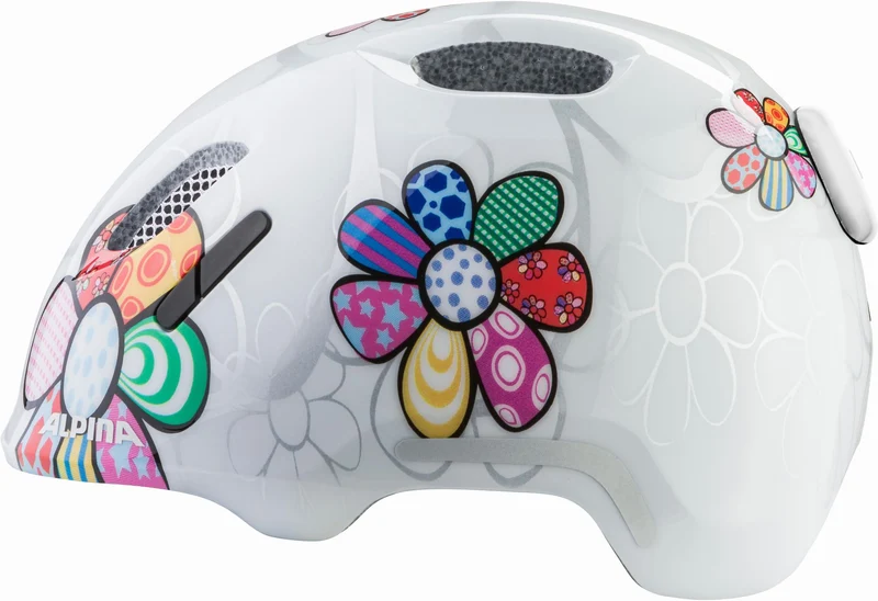 Alpina Ximo 2 Flash Kinder-Helm white flower gloss