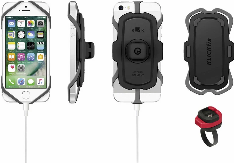 Klickfix Phonepad Quad Mini Smartphone Halterung grau/schwarz