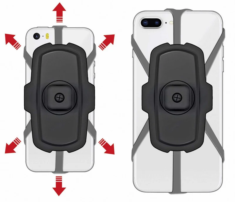 Klickfix Phonepad Quad Mini Smartphone Halterung grau/schwarz