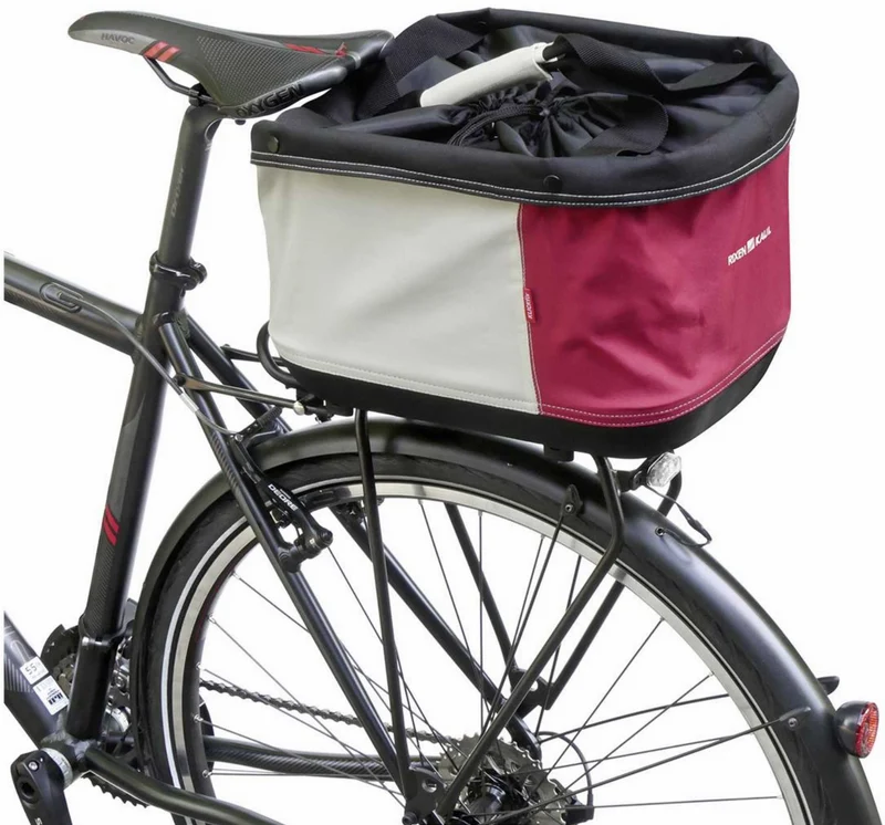 KLICKfix Shopper Alingo GT Gepäckträgertasche für Racktime rot/creme