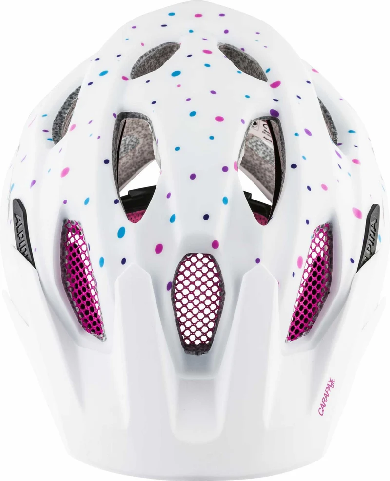 Alpina Carapax Junior Kinder-Helm white polka dots 51-56 cm