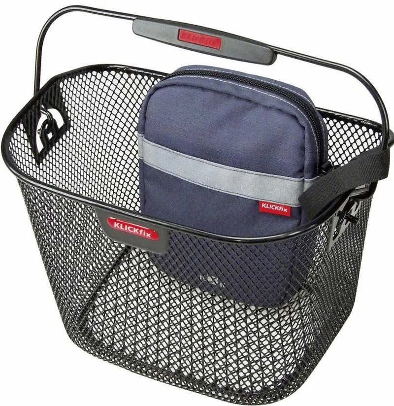 KLICKfix Mini Korb Lenkerkorb feinmaschig schwarz