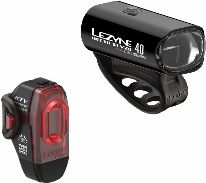Lezyne Beleuchtungsset Hecto Drive 40 + KTV StVZO
