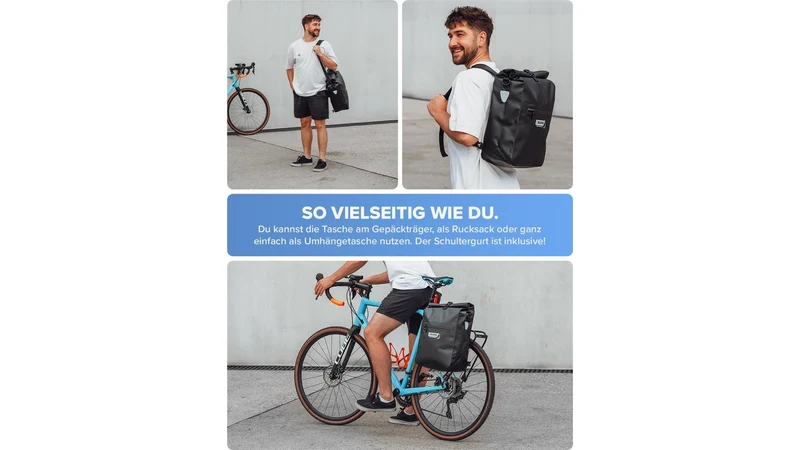 Büchel 3in1 GTR-Tasche 100 % Wasserdicht mit Rucksackfunktion 22 L