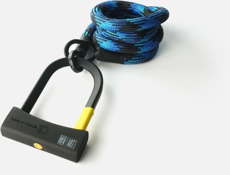 tex-lock eyelet Textilschloss mit Ösen inkl. D-lock Bundle Bügelschloss
