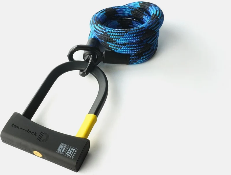 tex-lock eyelet Textilschloss mit Ösen inkl. D-lock Bundle Bügelschloss