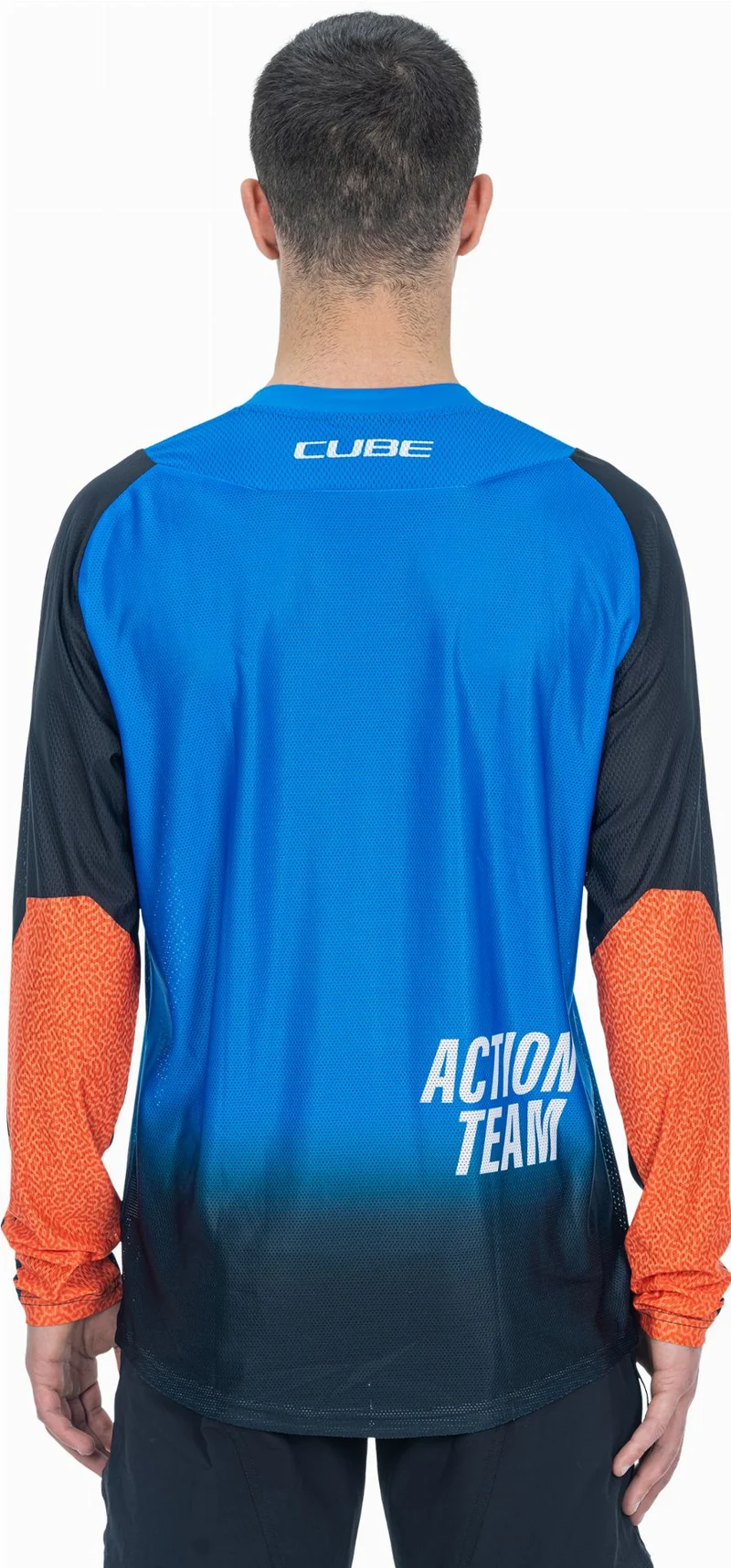 Cube Vertex Rundhalstrikot X Actionteam Langarm black´n´blue