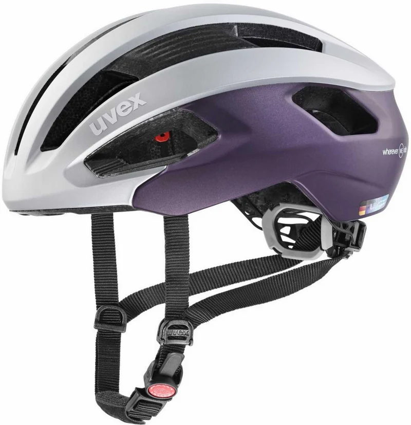 Uvex Rise CC Rennrad-Helm silver - plum matt