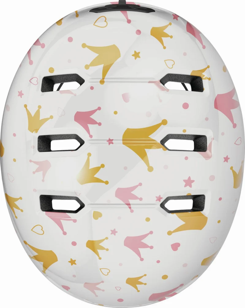 Abus Skurb Kid Kinder-Helm white crowns