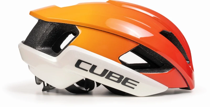 Cube Heron Teamline Rennrad-Helm white'n'orange