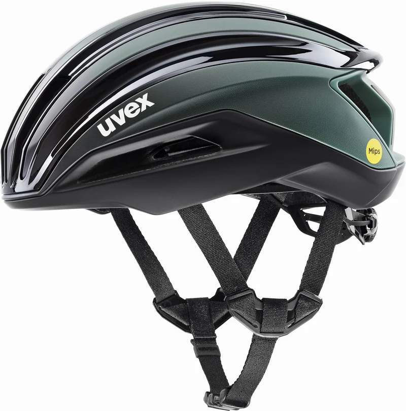 Uvex Surge Aero Mips Rennrad-Helm black-sage green matt