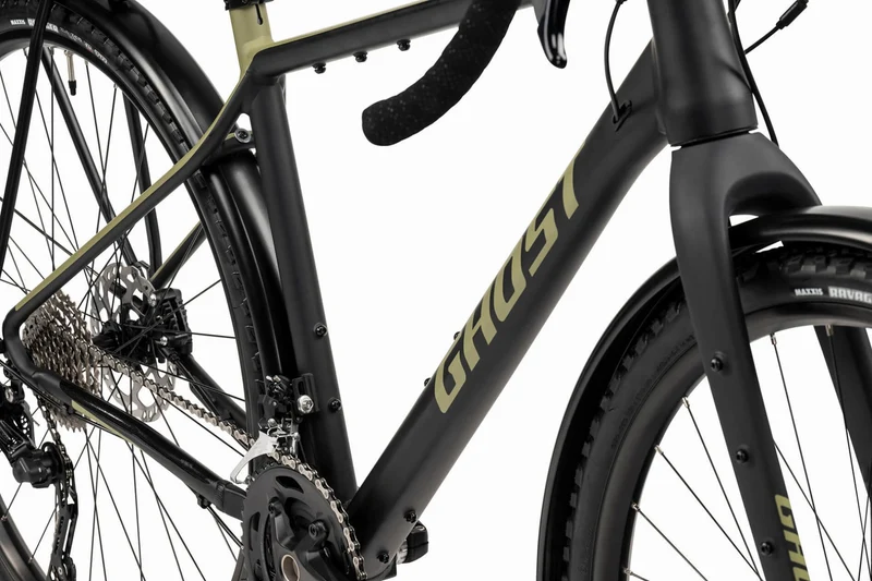 Ghost Asket Essential EQ Gravelbike Diamant 28" black/light kaki matt