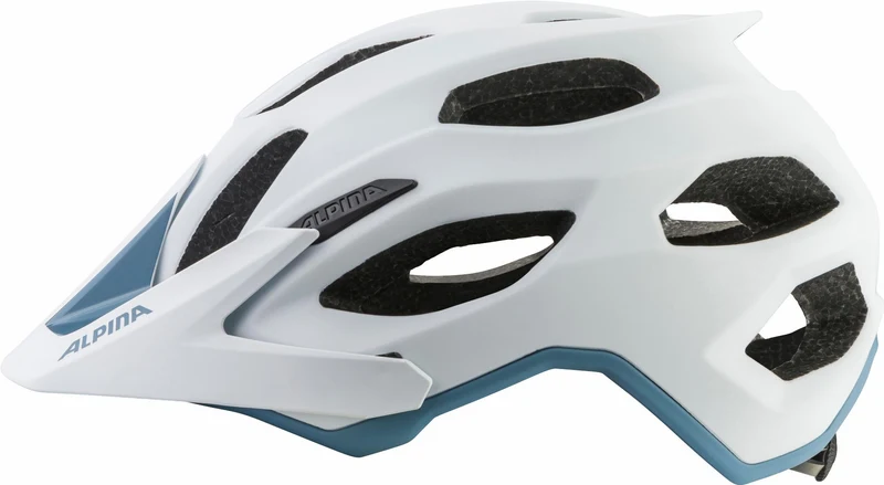 Alpina Carapax 2.0 MTB-Helm white pebble blue matt