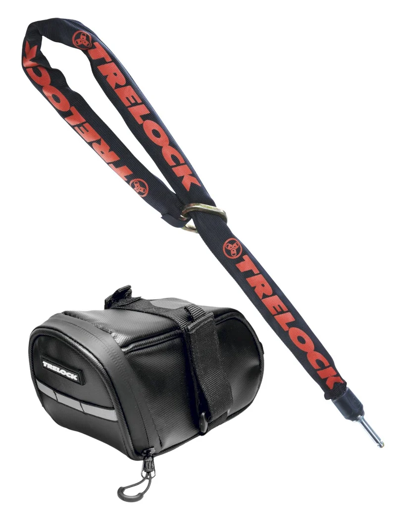 Trelock ZR 355 Anschließkette 6 mm Kettenglied inkl. Satteltasche schwarz
