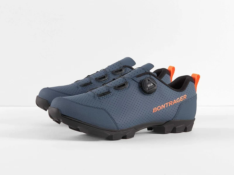 Bontrager Evoke MTB-Schuhe battleship blue/radioactive orange