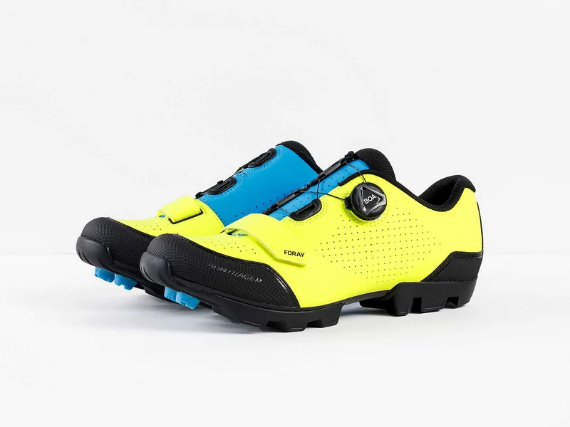 Bontrager Foray Mountain Schuhe Radioactive Yellow/Waterloo Blue
