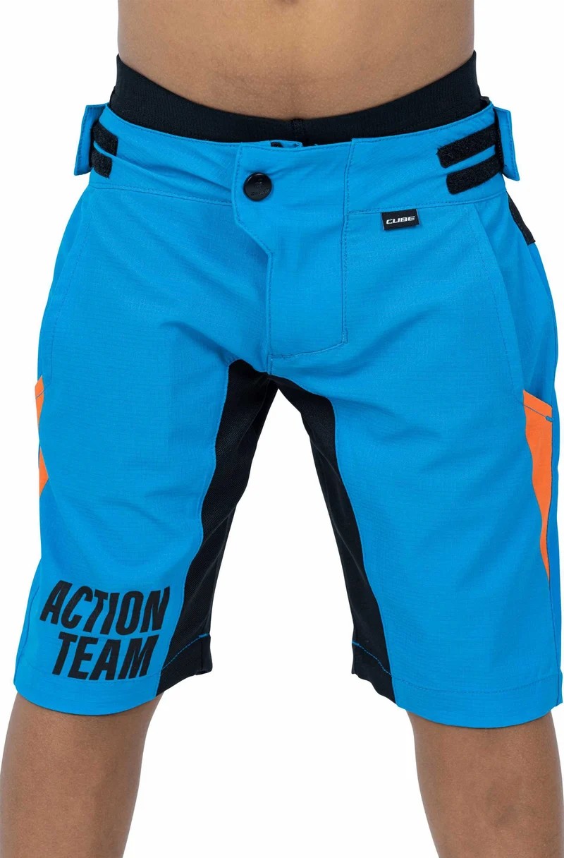 Cube JUNIOR Baggy Shorts inkl. Innenhose X Actionteam blau