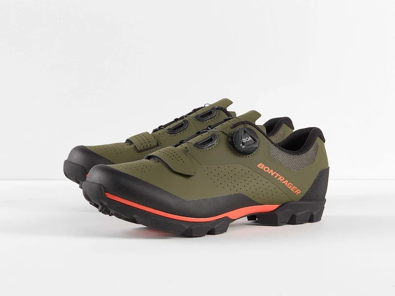 Bontrager Foray MTB-Schuhe olive grey/radioactive orange