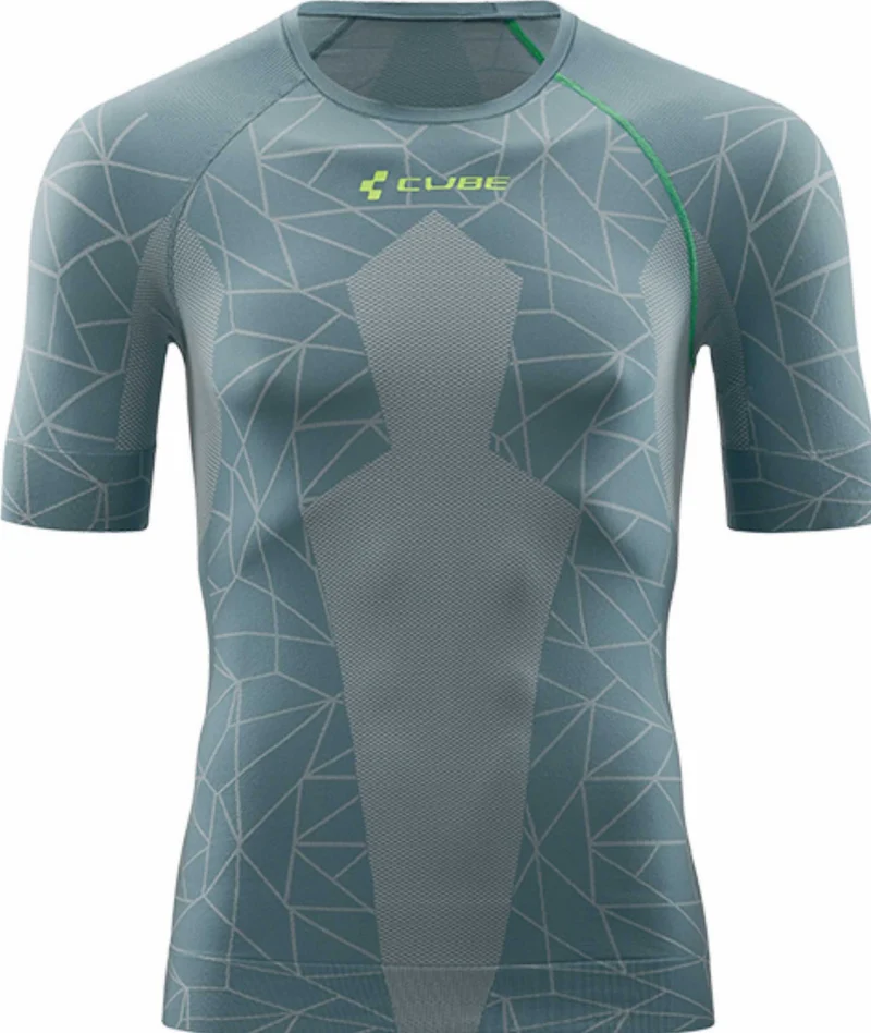 CUBE Funktionsunterhemd kurzarm Race Be Cool grey´n´green