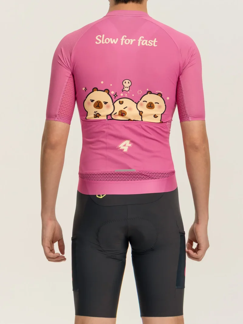 Capybara Unisex Cycling Jersey- 3 Squad Berry Pink