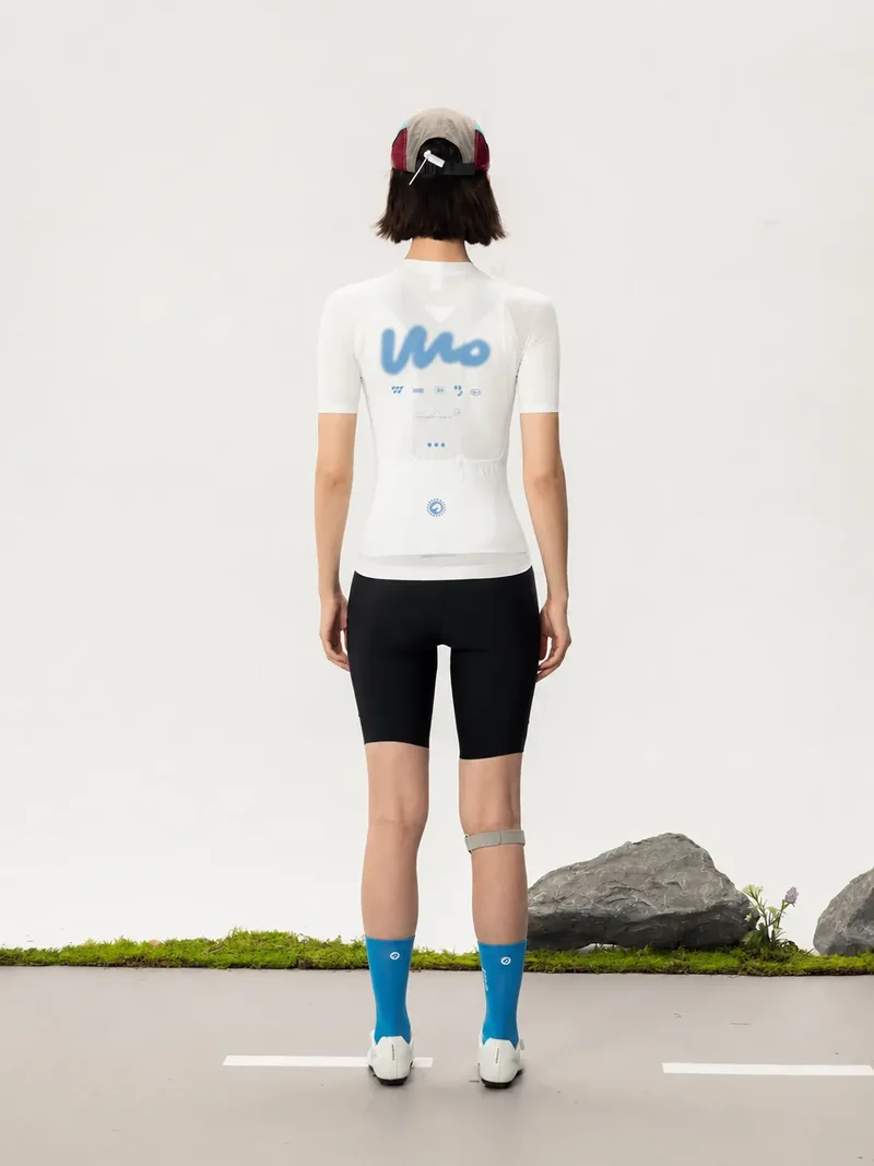 Wow Unisex Cycling Jersey - White