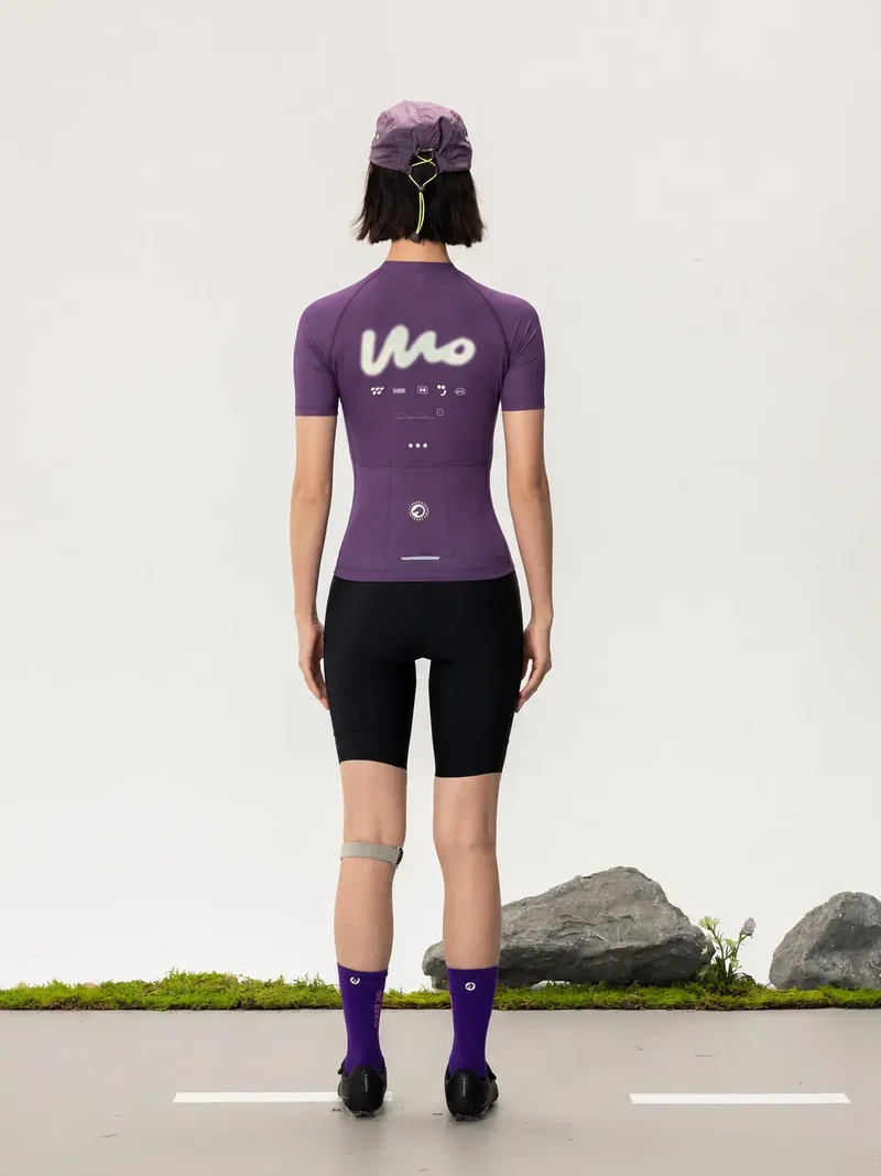 Wow Unisex Cycling Jersey - Purple