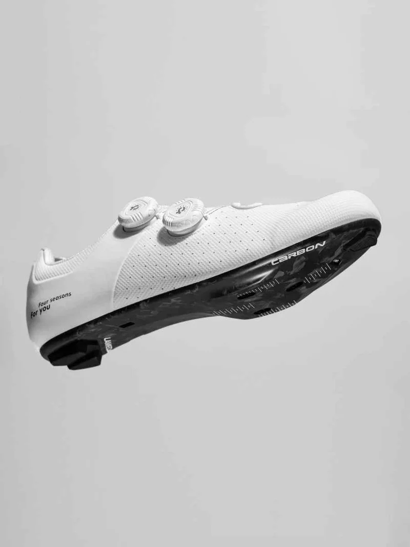 Yik Carbon Fiber Cycling Cleat Shoes - White