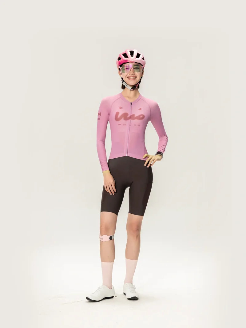 Wow Unisex Cycling Jersey Long Sleeve - Pink