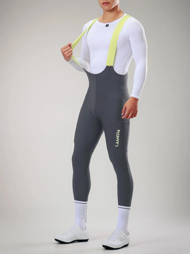 Lameda 20th Anniv. Special Thermal Men's Bib Tights - Dark Grey