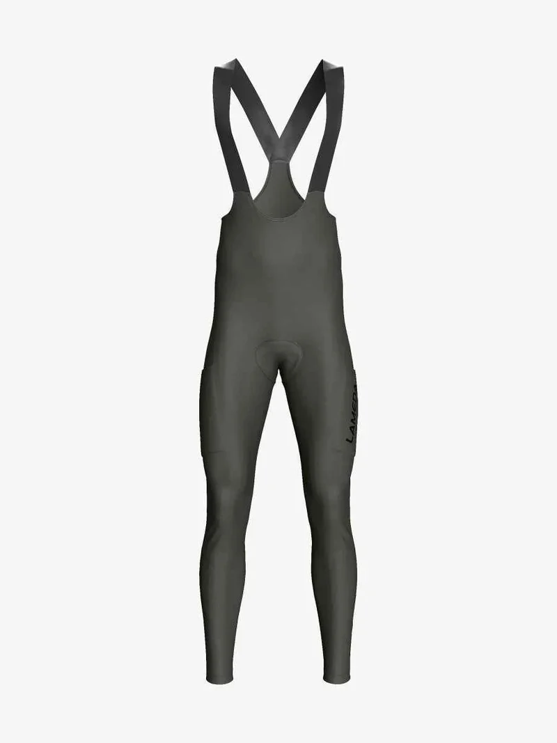Drift Men's Thermal Fleeced Bib Tights - Gray
