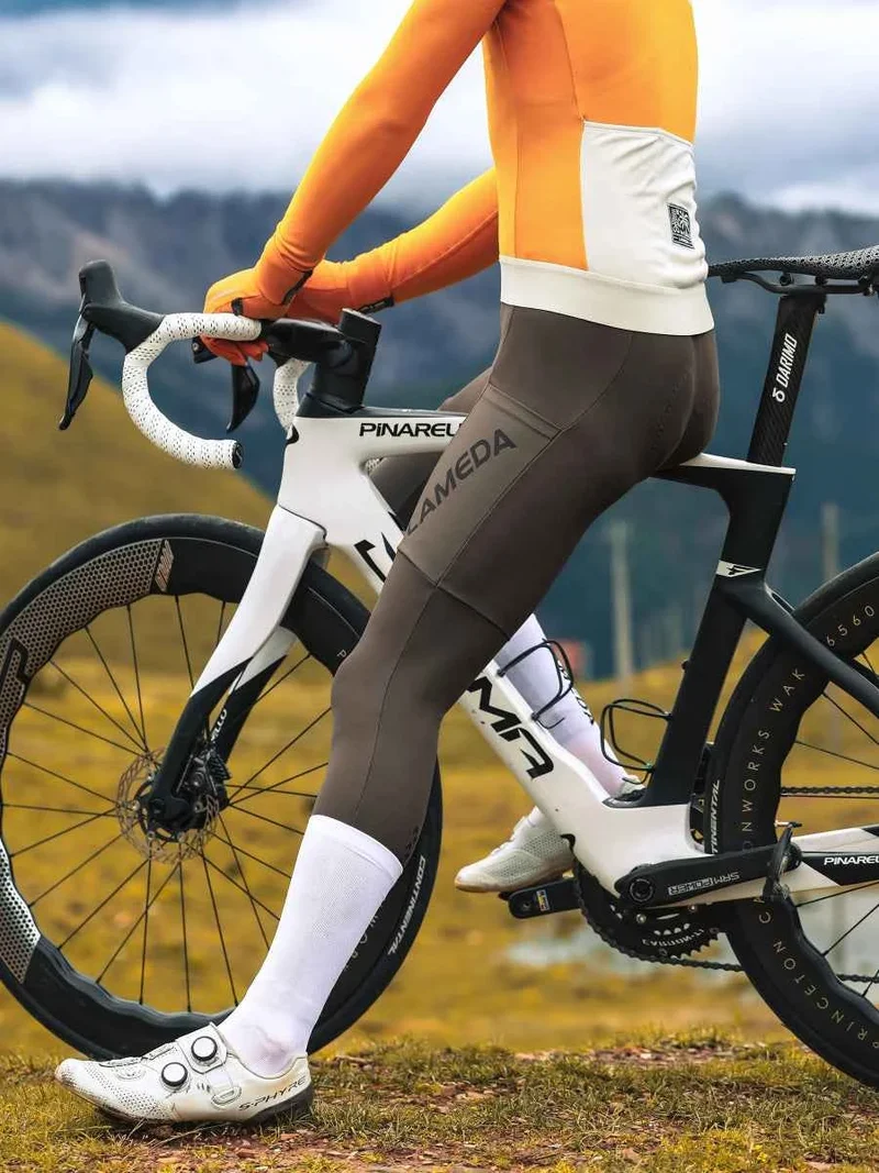 Drift Men's Thermal Fleeced Bib Tights - Gray