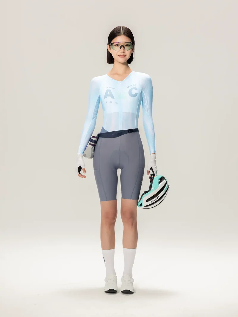 Lameda A*C Women Skinsuit Long Sleeves - Ice Blue