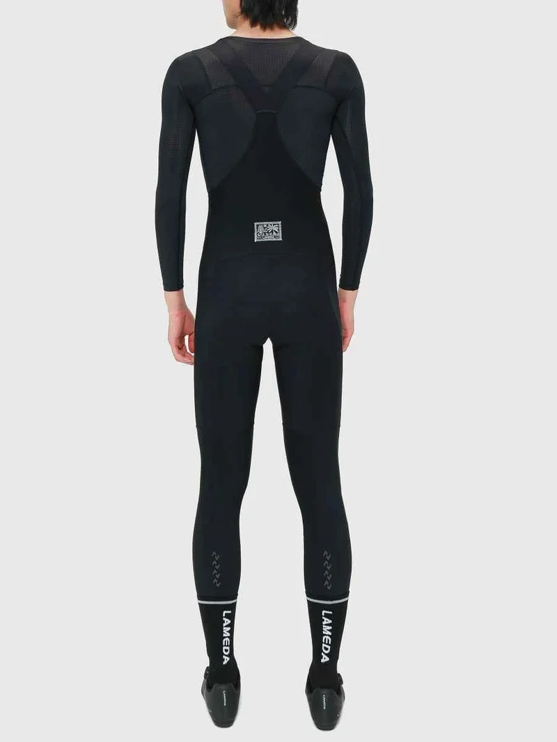 Drift Men's Thermal Fleeced Bib Tights - Black