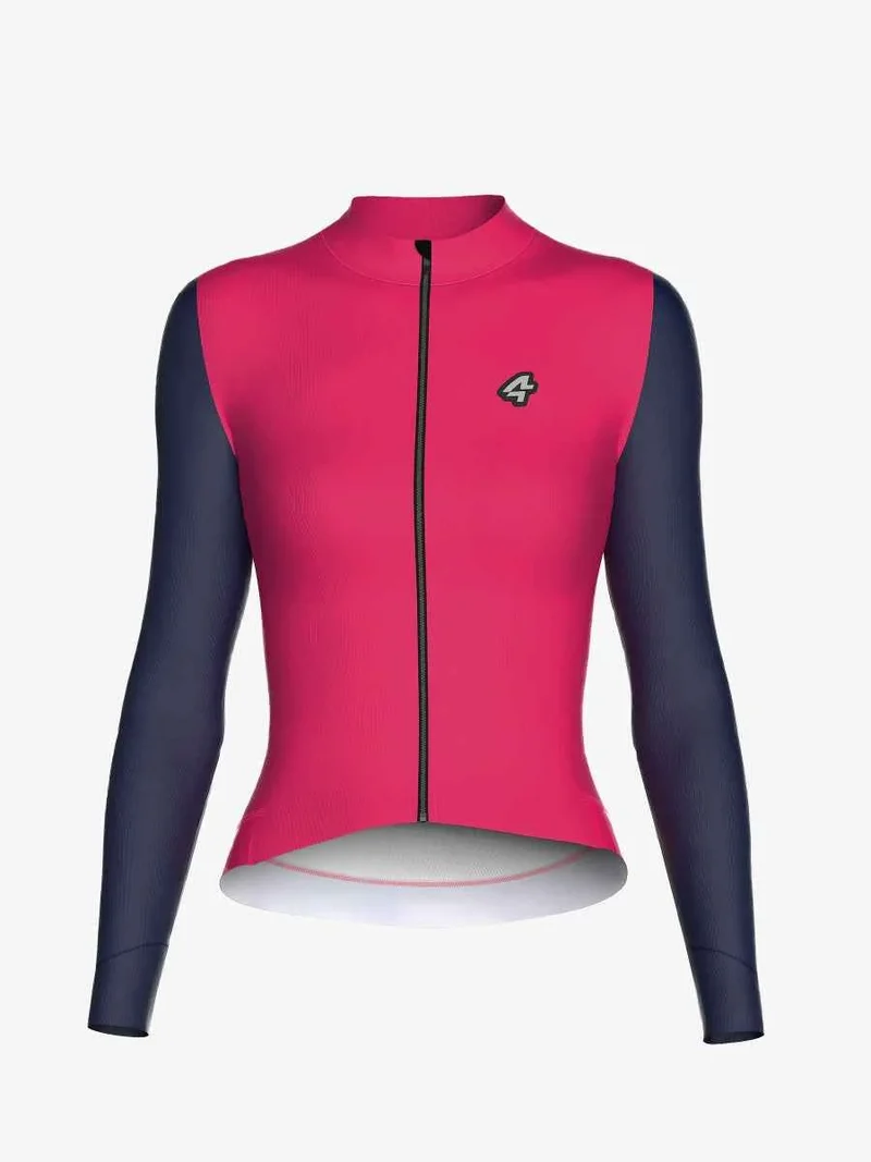 Vitality Woman's Fleeced Thermal Jersey - Red blue