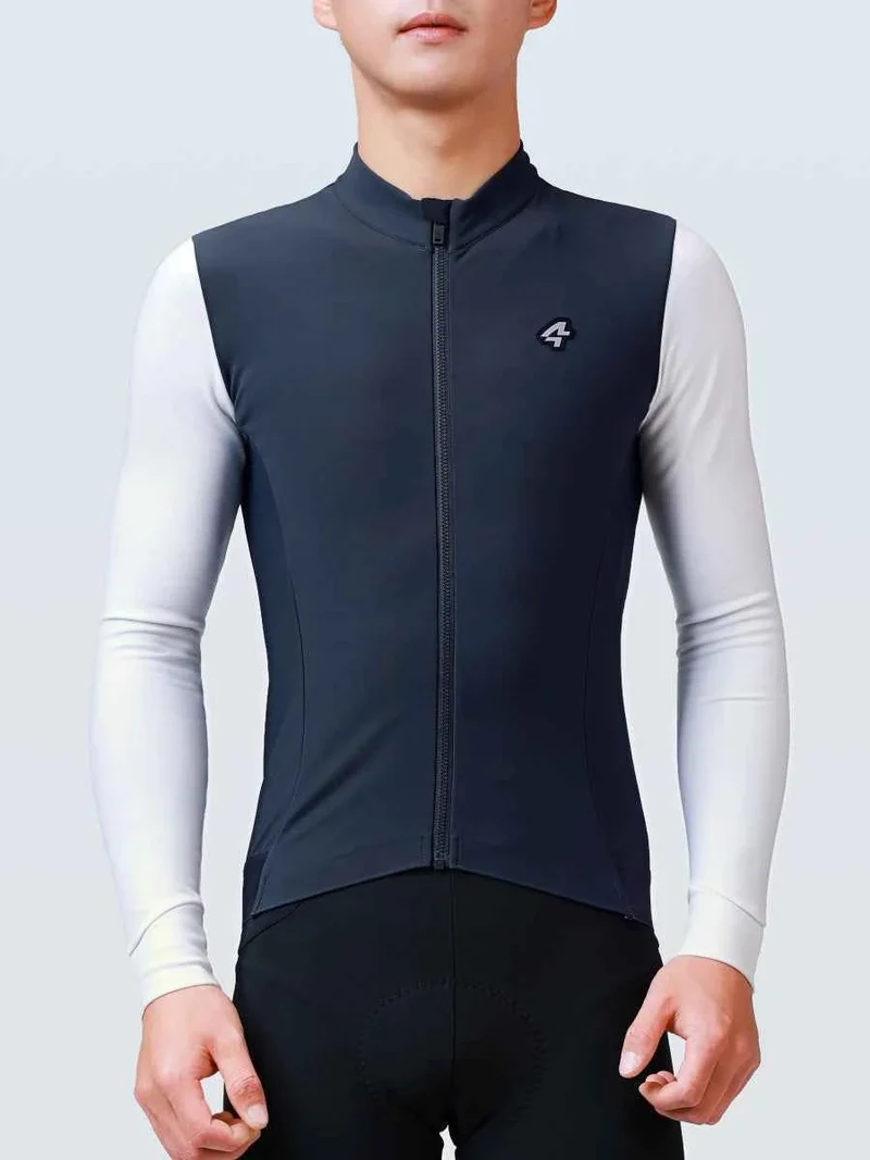 Vigour Men's Fleeced Thermal Jersey - Grayish Blue