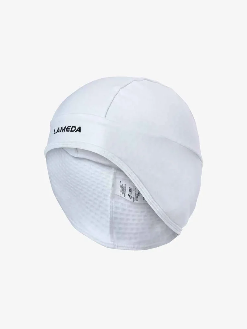 Thermal Beanie for Under Bike Helmet - Warm Journey - White