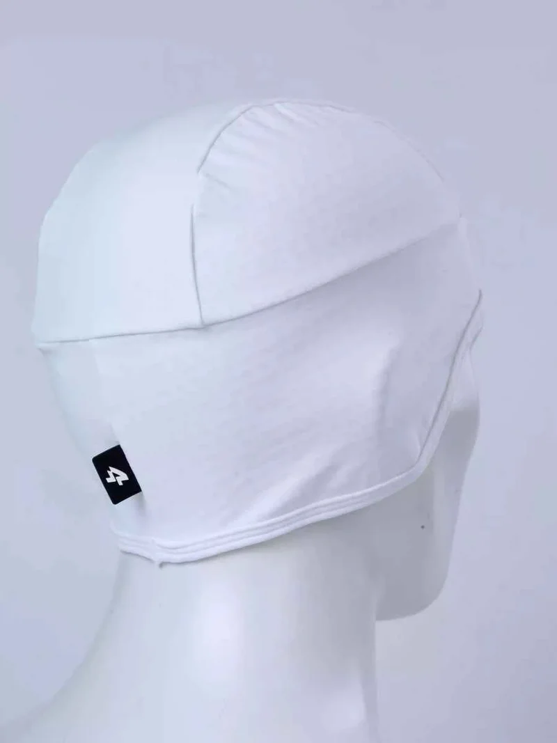 Thermal Beanie for Under Bike Helmet - Warm Journey - White