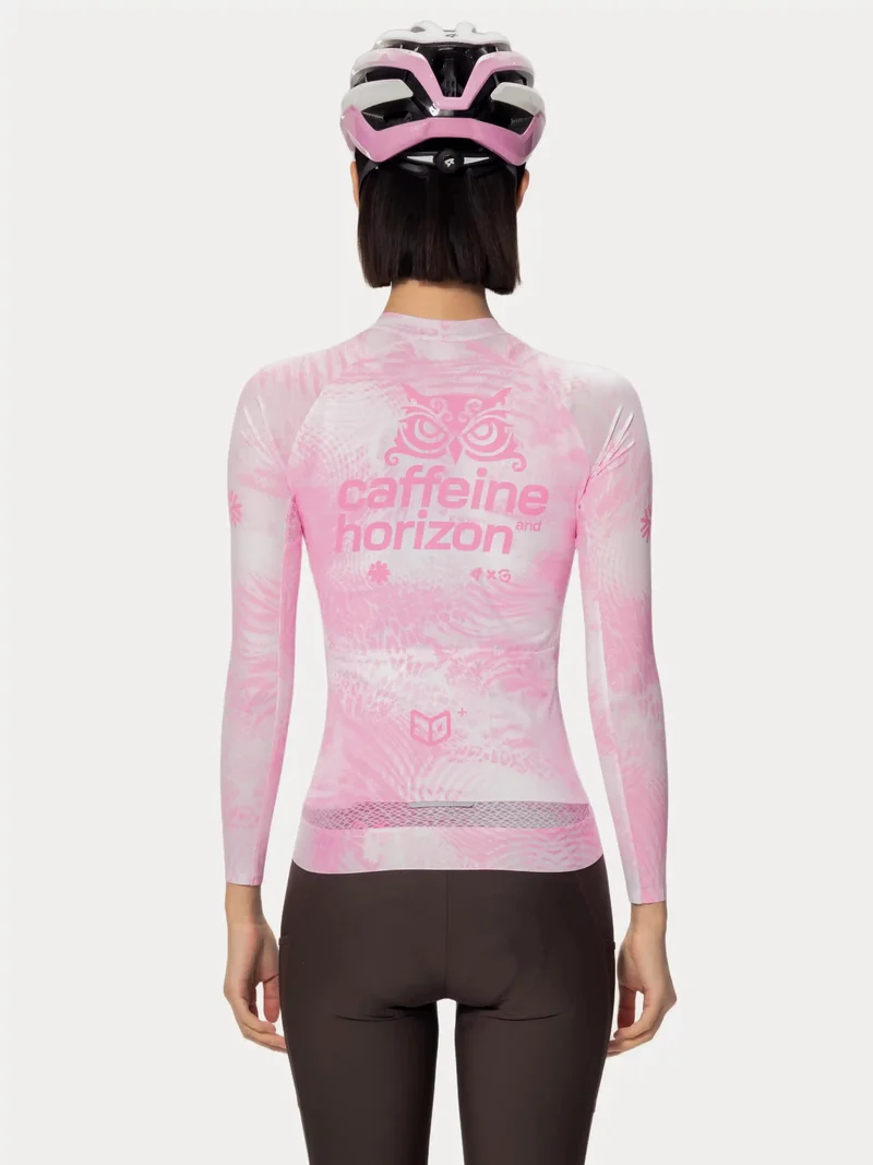 Caffeine Unisex Cycling Jersey LS - Pink