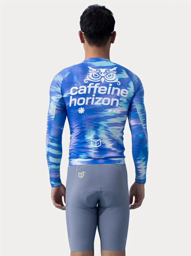 Caffeine Mens Cycling Jersey LS - Blue