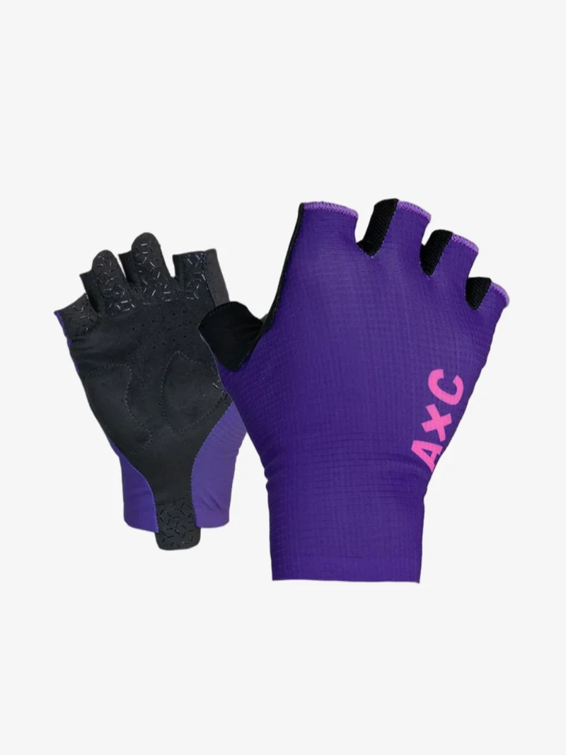 2026 Half-Finger Cycling Gloves - AxC Purple