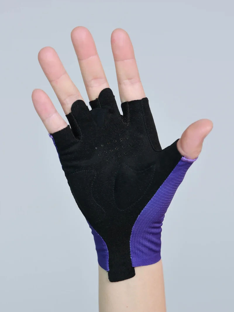 2026 Half-Finger Cycling Gloves - AxC Purple