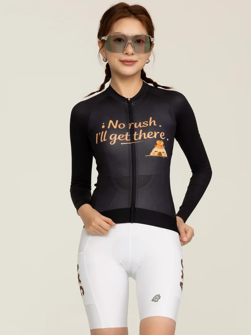 LAMEDA x Capybara Unisex Cycling Jersey Long Sleeves - 3 Squad Black
